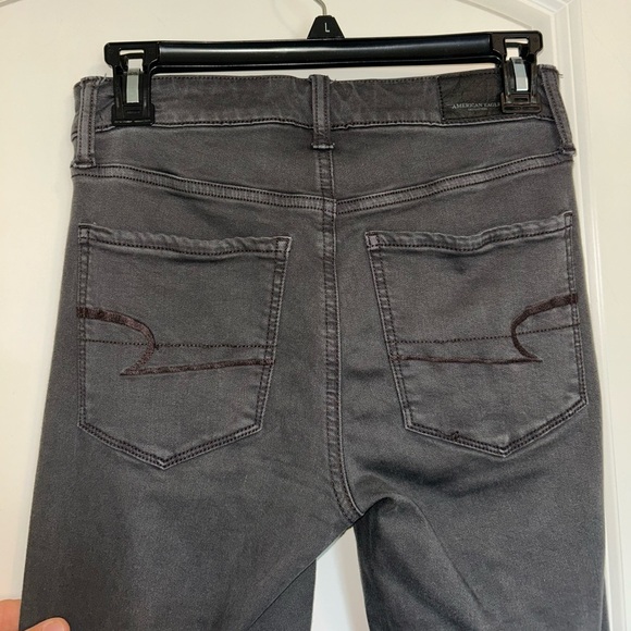 American Eagle High Rise Charcoal lace up super stretch X Jeggings - Picture 5 of 6